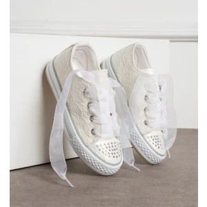 Surpie Shoes Kız Çocuk Günlük Ayakkabı Bağcıklı Dantelli Oval Tasarım 21-30 Numara