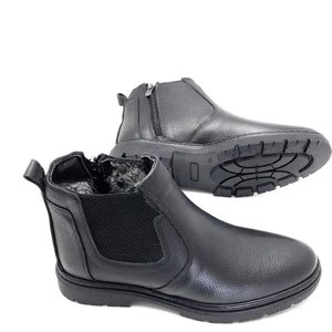 Hakiki  Deri Ortopedik Jel Tabanlık Kürklü Kışlık Erkek Bot