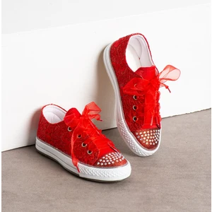 Kız Çocuk Günlük Ayakkabı, (21-30 Numara Işıklıdır) Dantelli Çocuk Ayakkabı