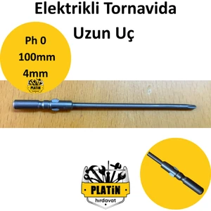 Platin Hırdavat Elektrikli Tornavida Ucu Kanallı Uç Uzun R4