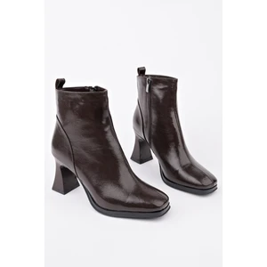 Celina Küt Burun Fermuarlı Topuklu Kadın Bot