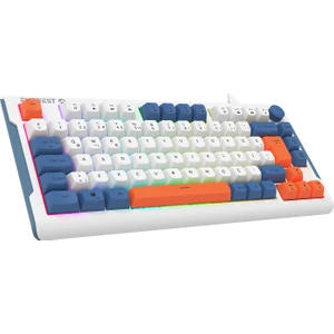 Smooth Beyaz/mavi/turuncu Rgb Aydınlatmalı Q Membrane Klavye Sessiz Klavye Oyuncu Klavyesi