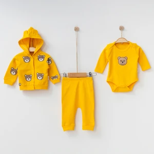 Nayinom Ayıcık Baskılı 3'lü Bebek Takım