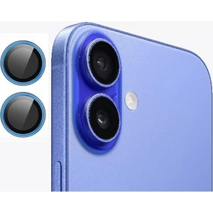 (Kaliteyi Bozmaz) iPhone 16 / 16 Plus Uyumlu Metal Kamera Lacivert Lens Koruyucu