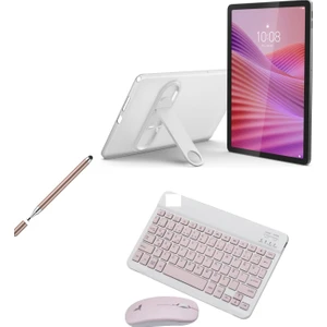 Tab M10 4gb Ram 64GB Hafıza 10.1" Tablet Gri+ Şeffaf Kılıf+Kalem+Pembe Klavye ve Mouse Set