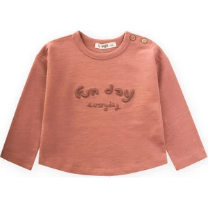 Nakışlı Sweatshirt 1-5 Yaş Oranj