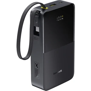 Enerfill FC51 Bipow2 Pro Dijital Göstergeli Super Hızlı Power Bank Type-C Kablolu, Usb-C 2 Çıkışlı 20000MAH 22.5W Siyah