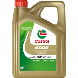 Castrol Edge 0W-20 LL 4 Litre Motor Yağı (Üretim Yılı 2025 )