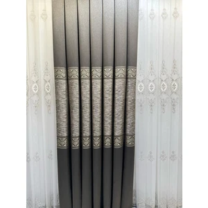Nivemeshome Likya FT632120 V-2503 Antrasit 1/3 Sık Pileli Fon Perde Apm