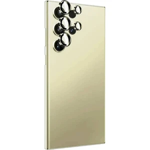 (Kaliteyi Bozmaz) Samsung S24 Ultra Uyumlu Safir Kamera Sarı Lens Koruyucu Takma Aparatlı Kolay Kurulum