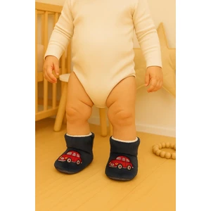 Bebek & Çocuk Kaydırmaz Tabanlı Ev Botu / Panduf / Kışlık Peluş Araba Figürlü Bot