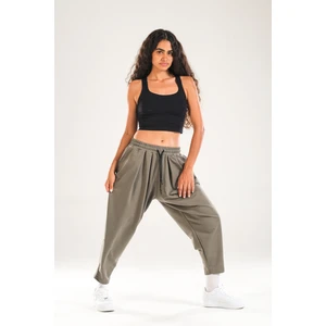 Yeşil Pileli Jogger Pantolon