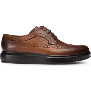 Hakiki Deri Taba Rengi Comfort Günlük Erkek Ayakkabı - 01293MTBAP05