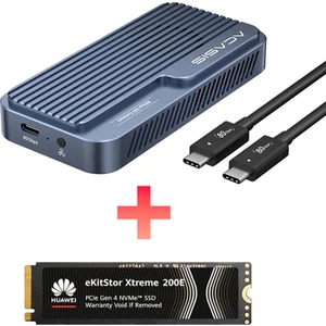 Acasis Thunderbolt 5 M.2  80 Gbps NVMe SSD Kutusu + Huawei eKitStor Xtreme 200E 1TB 7000 MB/s - 6500 MB/s NVMe Disk