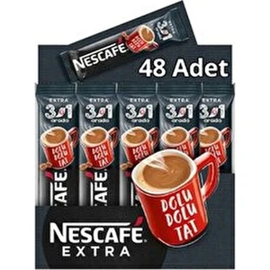 3ü1 Arada Extra 48 Adet Yumuşak ve Lezzetli Kahve Nestle Menşeli