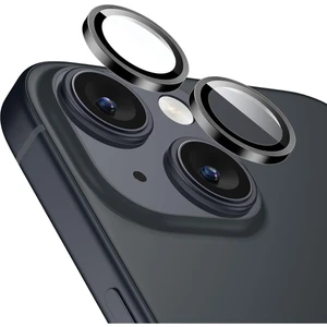 (Kaliteyi Bozmaz) iPhone 15 / 15 Plus Uyumlu Siyah Safir Kamera Lens Koruyucu Takma Aparatlı Kolay Kurulum