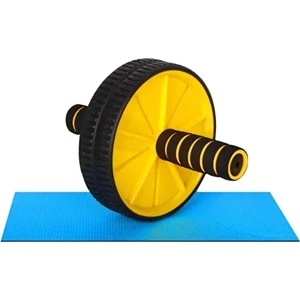 Çift Tekerlekli Karın Eğitim Silindiri Profesyonel Ev Jimnastiği Kol Bel Egzersiz Ab Silindirleri