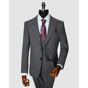 Ech. 2352 Düz Kumaş Yelekli Takım Elbise