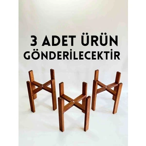 3 Adet Saksı Standı Çiçeklik Stant Saksılık Raf Saksı Altlığı