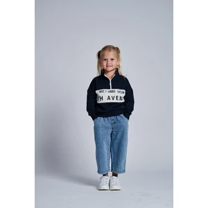 Dik Yaka Sweat  Denim Pantolon Takım