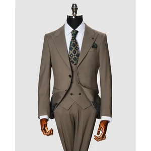 Ech. 2352 Düz Kumaş Yelekli Takım Elbise