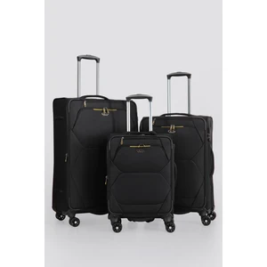 Ultra Hafif Körüklü Kumaş 3 Lü Valiz Seti