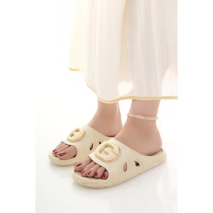 Kadın Terlik Kaydırmaz Su Geçirmez Şık Ev Dışarı Plaj Yazlık Günlük Terlik