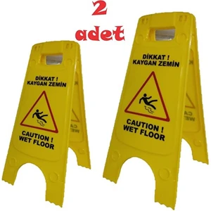 Kaygan Zemin Levhası 2 Adet Islak Zemin Levhası