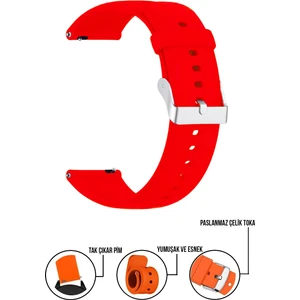 Tcl Movetime MT40-MT40X Saat Uyumlu Silikon Akıllı Çocuk Saati Kordonu MT40A72SLK