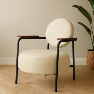 Azra Mobilya Venüs Modern Berjer Tekli Koltuk - Ofis Koltuğu - Metal Ayak - Siyah