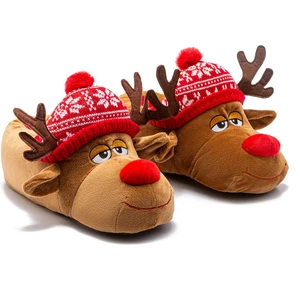 Kar Erkek Hayvanlı Panduf Kahverengi 41/46