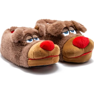 Lodi Çocuk Hayvanlı Panduf Kahverengi 30/35