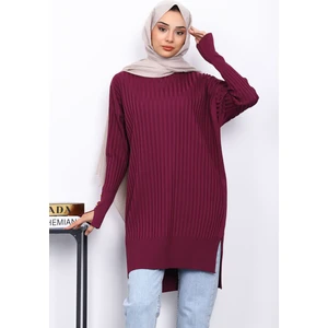 Mürdüm Önü Kısa Arkası Uzun Triko Tunik