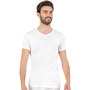 Pierre Cardin 442 Erkek %100 Pamuk Ribana V Yaka Yarım Kol Fanila-Beyaz