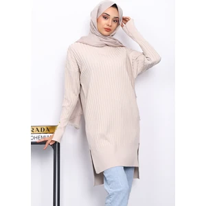 Taş Önü Kısa Arkası Uzun Triko Tunik