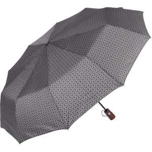 Ahşap Sap Ful Otomatik 10 Telli  Lüx Kadın Şemsiyesi Geometrik Desnli