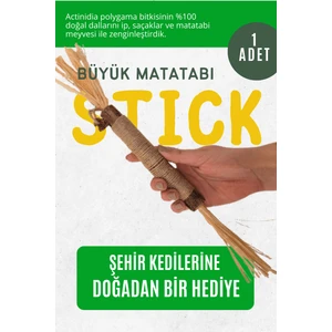 Büyük Matatabi Stick (1 Adet ) Diş Temizlemeye ve Stres Gidermeye Yardımcı Doğal Oyuncak