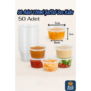 50 Adet Sızdırmaz 120 ml Mini Saklama Kabı Sosluk Buzluk Kabı Et Suyu Kemik Suyu Sos Kabı Mutfak