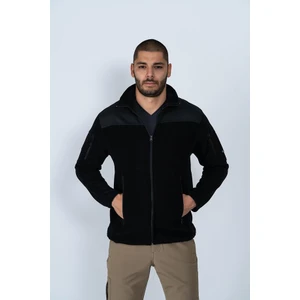 Bikatex Taktik Dik Yaka Erkek Siyah Polar Mont - 321