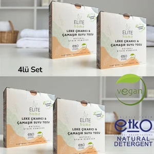 The Elite Home Doğal ve Vegan Sertifikalı Leke Çıkarıcı ve Çamaşır Suyu Tozu 1 kg *4 Adet