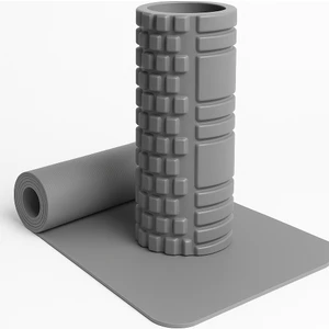 Foam Roller Masaj Rulosu – Yoga, Pilates, Fitness ve Fizyoterapi İçin EVA Köpük Masaj Aleti (33x14 cm) Gri