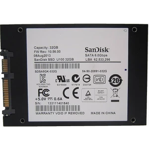 32GB Sata SDSA5GK-032G SSD U100 2.5" Refrubıshed