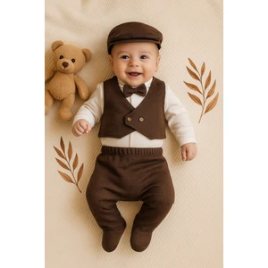 Ozz Baby 0-3 Ay Erkek Bebek Yeni Doğan Waffle 7'li Battaniyeli Alt Üst Takım Hastane Çıkışı  Zıbın Seti