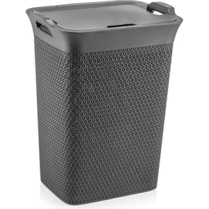 SY-4630 Plastik Safir Kirli Çamaşır Sepeti 55 Lt Antrasit