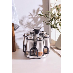 Inox 6'lı Dönerli Baharatlık Takımı