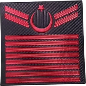 Jandarma Asayiş Uzman Çavuş 8 Kademeli 3D Plastik Tpu Rütbesi, Bir Çift, Yeni Tip, Cırtlı