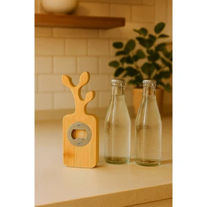 Figürlü Bambu Mıknatıslı Şişe Açacağı