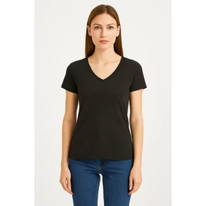 V Yaka Kadın T-Shirt