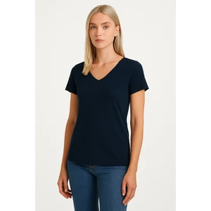V Yaka Kadın T-Shirt