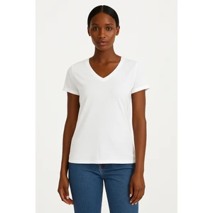 V Yaka Kadın T-Shirt